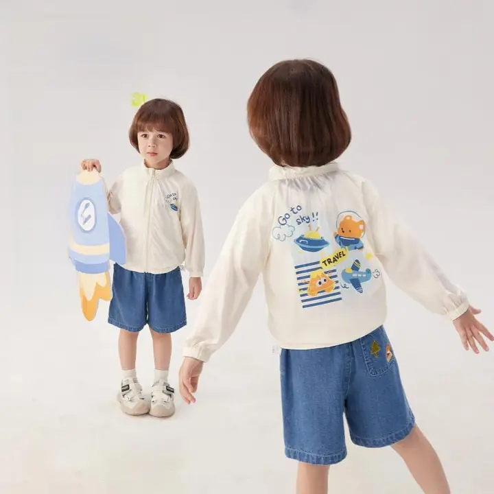 男の子用夏季アウトドアジャケット【薄手・印刷デザイン】