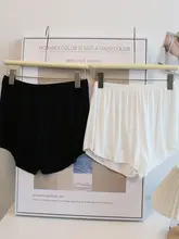 モーダル素材 夏用薄手ルーズフィットショートパンツ【防透け・安全パンツ・ワイドレッグ】