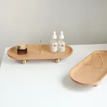 北欧スタイルのウッドトレー【シンプルで洗練されたデザイン・鍵や化粧品の収納に最適】
