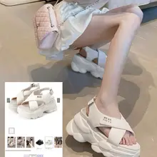 夏用極上の柔らかさ 厚底サンダル【軽量・快適・フラットフォームデザイン】