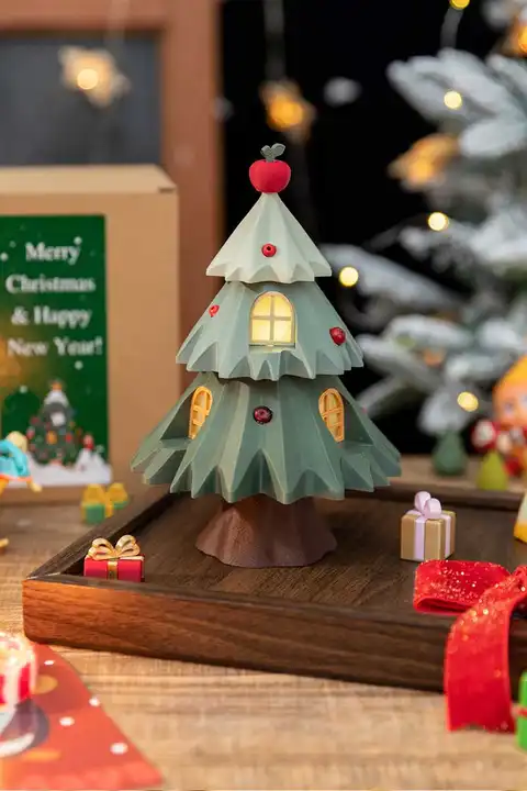 ミニアートクリスマスツリー装飾品【おしゃれな雰囲気を演出・子供向けギフト】
