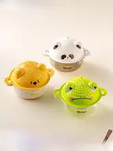 二重構造の果物用水切りバスケット【蓋付き・洗面器・食品グレード】