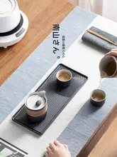 茶盤 茶托 ドリップトレイ 枯山水 侘び寂び 陶器 茶器受け 家庭用 コンパクト