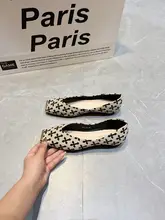 レトロなスクエアトゥフラットシューズ【夏用・通気性・ソフトソール・女性用】