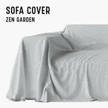 極上の柔らかさ サロン用ソファカバー【全覆い・禅風・グレー砂】