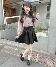 リボン付きチュール素材のフレアミニスカート【可愛いデザイン・二重リボン】