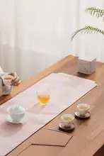 高級麻混紡茶席用テーブルクロス【中華風・禅スタイル・茶道用】