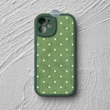 グリーンドットのシンプルなスマホケース【iPhone・Xiaomi・Huawei対応・防摔デザイン】
