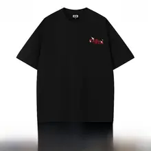 重厚なコットン製 半袖Tシャツ【男女兼用・アメリカンストリート・ゆったりシルエット】