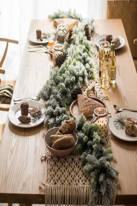 クリスマスフラワーアレンジメントセット 祝日の装飾に最適 フェイクフラワー グリーン プロバンススタイル