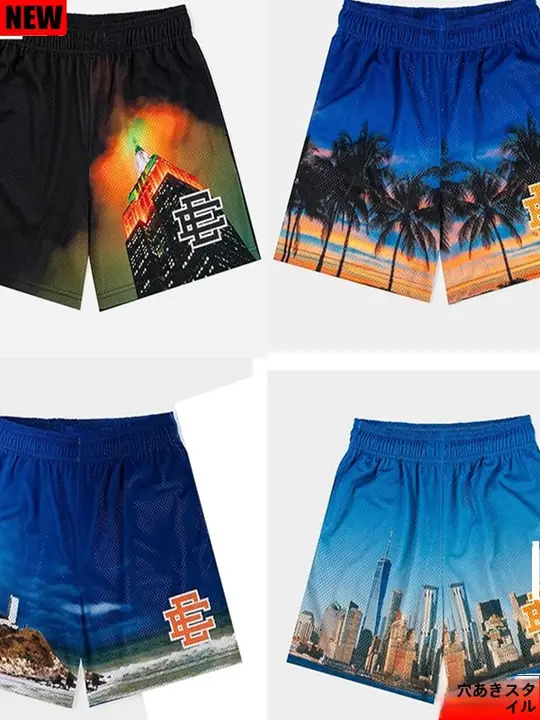 メンズ トレーニングショーツ【通気性・バスケットボール用・デザイン】