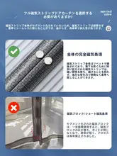 夏用 蚊よけ磁気ドアカーテン【穴あけ不要・全マグネットタイプ・マジックテープ付き】