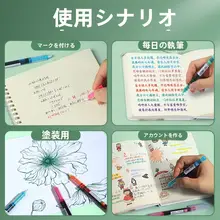 得力 カラーボールペン【直液式・多色・大容量・速乾性・中学生用・サイン用】