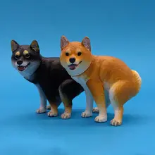 かわいい犬のフィギュア【トイレシーン・ポメラニアン・テディベア・柴犬】