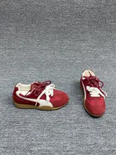 真皮スエードのレースアップフラットシューズ【カジュアル・春夏用・軽量】