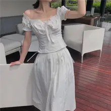高腰Aラインスカート【桜色・ホワイト・通勤用・夏用・スリムデザイン】（セットアップ対応）