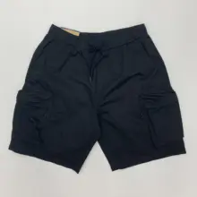 夏用 メンズワイドパンツ【コットン製・立体ポケット・スリムストレート・5分丈】