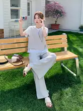 夏季 韓国風 デザイン サスペンダーベスト【カジュアル 短袖 ワイドパンツ・セットアップ対応】