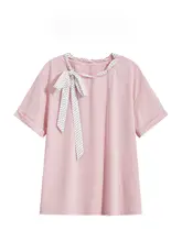 半袖Tシャツ レディース スカーフデザイン フレンチ風 おしゃれ 若見え ゆったり ルーズ 着痩せ 着回し カジュアル 夏