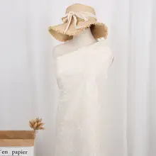 立体刺繍デザインの全棉生地【DIY手作り・植物柄・幅広用途】
