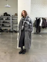 チェック柄レースハンドメイドフリンジマルチユーススカーフ