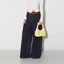 April20th ダークデニムパンツ レディース【春秋用・ストレート・ルーズ・ワイドレッグ・ロングパンツ】