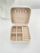 高級レザー製 アクセサリー��収納ボックス【リング・ネックレス・ピアス用・携帯便利】