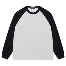 涼感素材の長袖Tシャツ【メンズ・アメリカンカジュアル・ゆったりフィット・肩落ちデザイン】