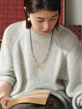 天然石ビーズネックレス【ロングタイプ・セーター用・女性向け】