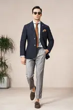 ウエストフィットの薄手ウールパンツ【ウエッジウール・ウエストタック・九分丈・チェック柄・スリムデザイン】（セットアップ対応）
