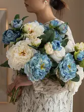 フランス風 焦げ目のある peony 仿真花【インテリア装飾・リビング・ダイニング用】