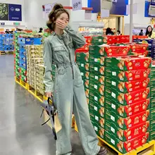 アメリカンレトロデニムオールインワン【春秋用・レディース・ハイエンド感】