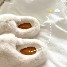 高級感のあるツイストデザインの冬用厚底防滑コットンルームシューズ【保温・女性用】
