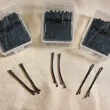 シンプルな一字型ヘアクリップ【高級感・スタイリッシュデザイン・横髪用】