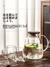高耐熱ガラス製 冷水ポット【大容量・食品グレード・耐硼珪酸・厚手】