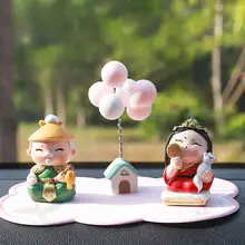 中華風神話キャラクター ネザのデスクトップ装飾【創造的なギフト・車内インテリア用】