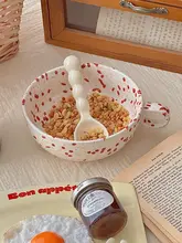 胡桃集市 インスパイアされた朝食ボウル【水彩釉陶器・フルーツ＆デザート用・サラダボウル】