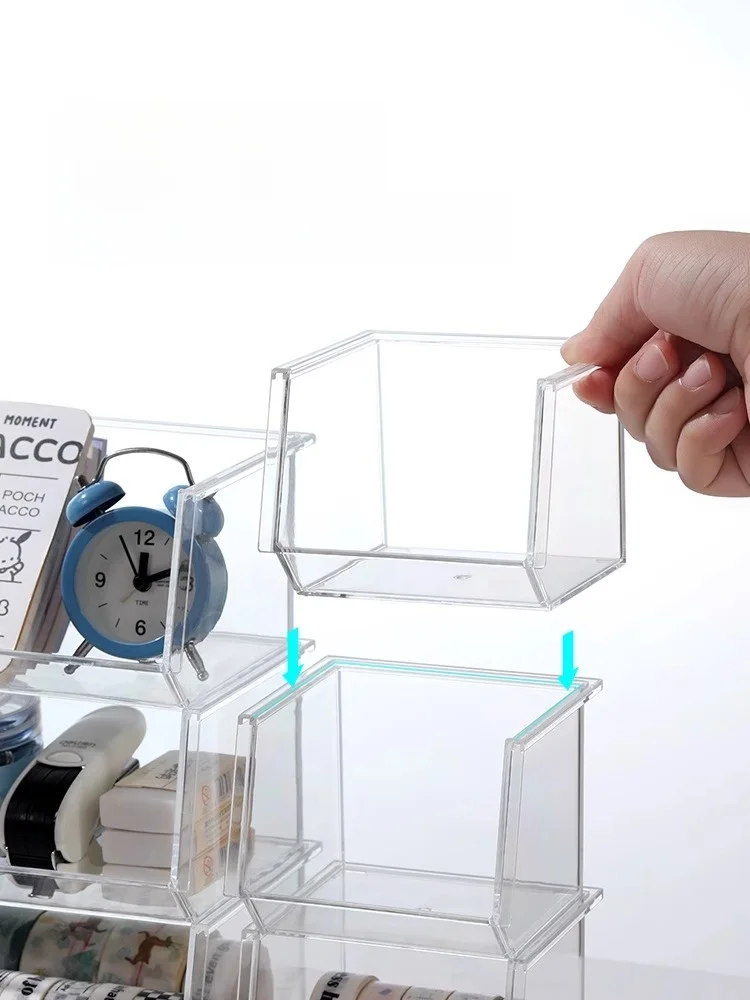収納ボックス 透明アクリルスタック式 プラスチック製の使い方とおすすめサイズ