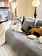 復古風シェニールソファクッションカバー【バラ模様・シーズンレス対応】