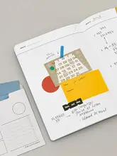 レトロストライプデザインノート【方眼・日記・会議用】（セットアップ対応）