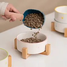 猫用陶器食器【 cuello 保護  ・防打翻】