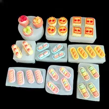 DIYストロベリーとチェリーのサンドイッチシリコン型【お菓子作り用】