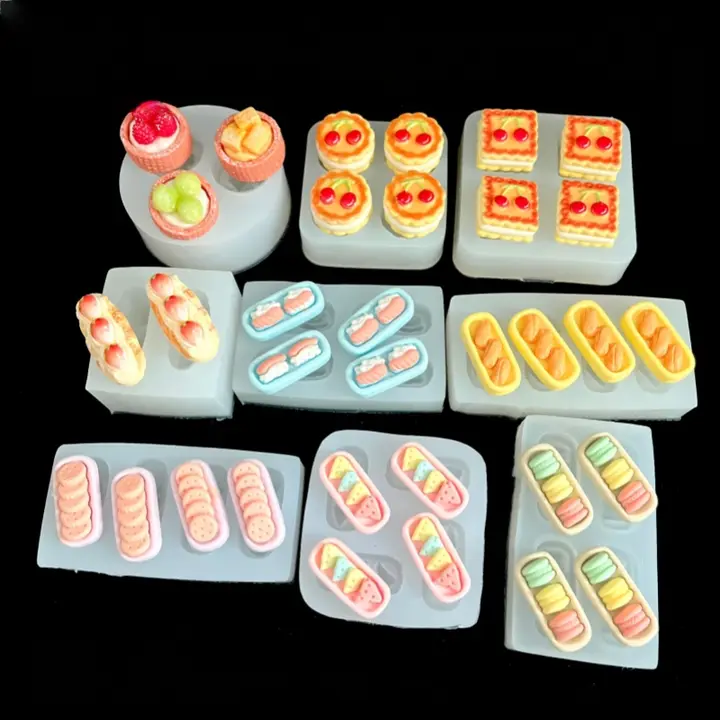 DIYストロベリーとチェリーのサンドイッチシリコン型【お菓子作り用】