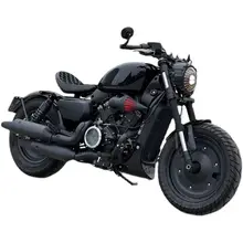 バイク用タムパーツ 大型ヘッドライトとシングルシート【ボバー・黒武士風】