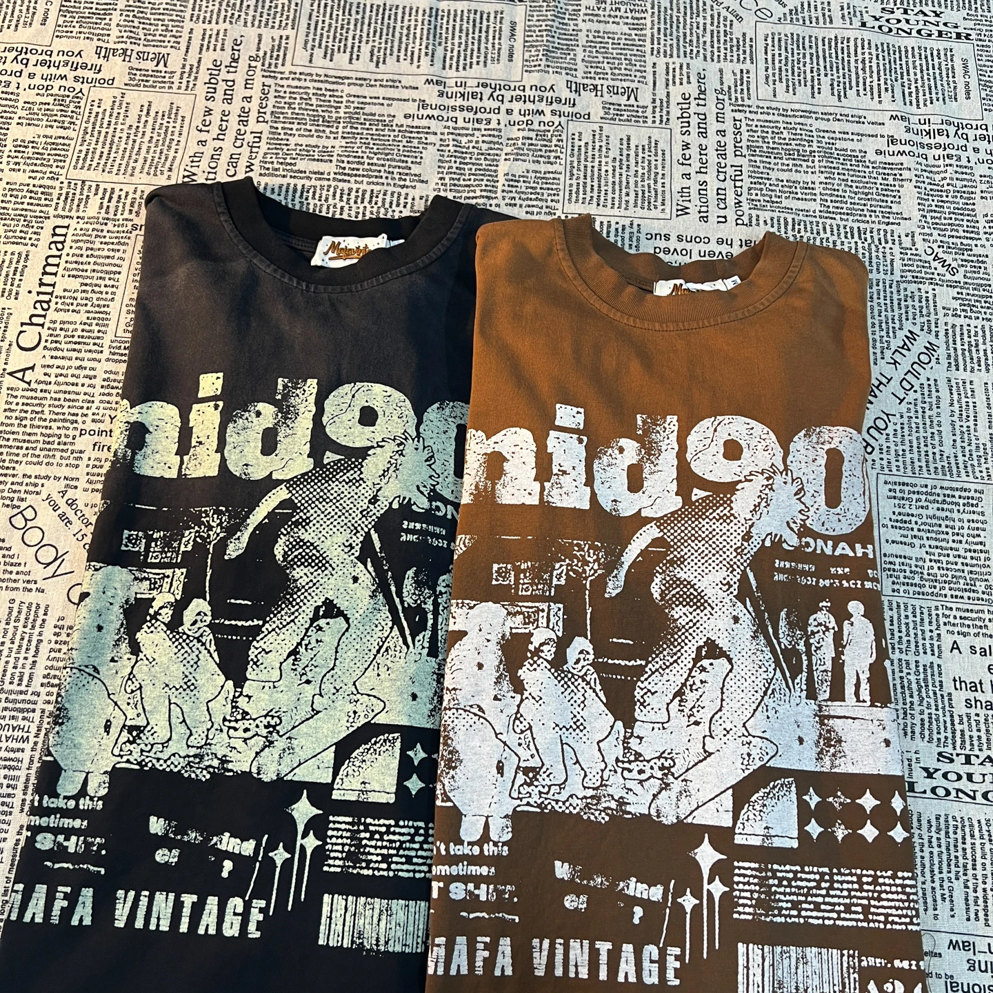 アメリカンレトロ風グラデーションタイダイプリント半袖Tシャツ：ワンポイント刺繍のスタイル選定ガイド
