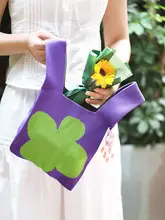 クリスマスギフトバッグ【グリーン・手提げ・お菓子用・小型】