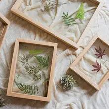 写真立て 天然木 植物標本 立体 DIY 卓上 シンプル インテリア