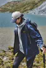 PIONEER CAMP デニムカラー三合一アウトドアジャケット【男女兼用・防水・防風・登山用】（セットアップ対応）
