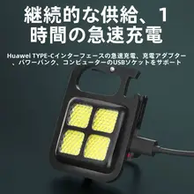 アルミ合金製ミニポータブルキーリングライト【強力マグネット・超明るい・アウトドア用】