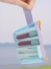 メッシュカラーのコインポーチ【多用途・三角形・キーケース・収納小物】